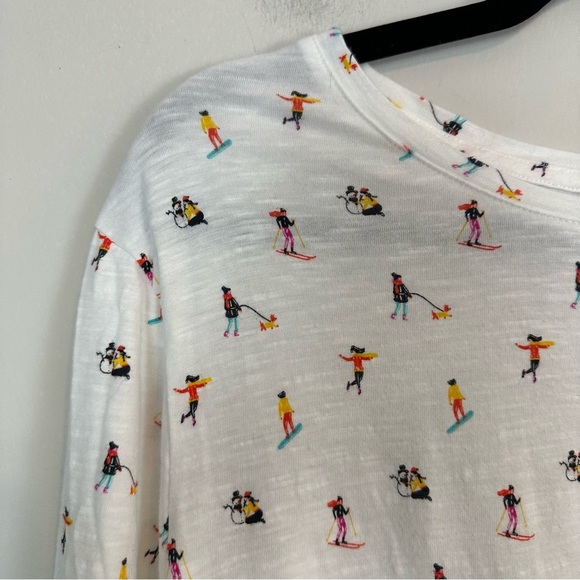 Lane Bryant | Long Sleeve White Skiing Winter Printed Tee Size 22/24 - Picture 2 of 4
